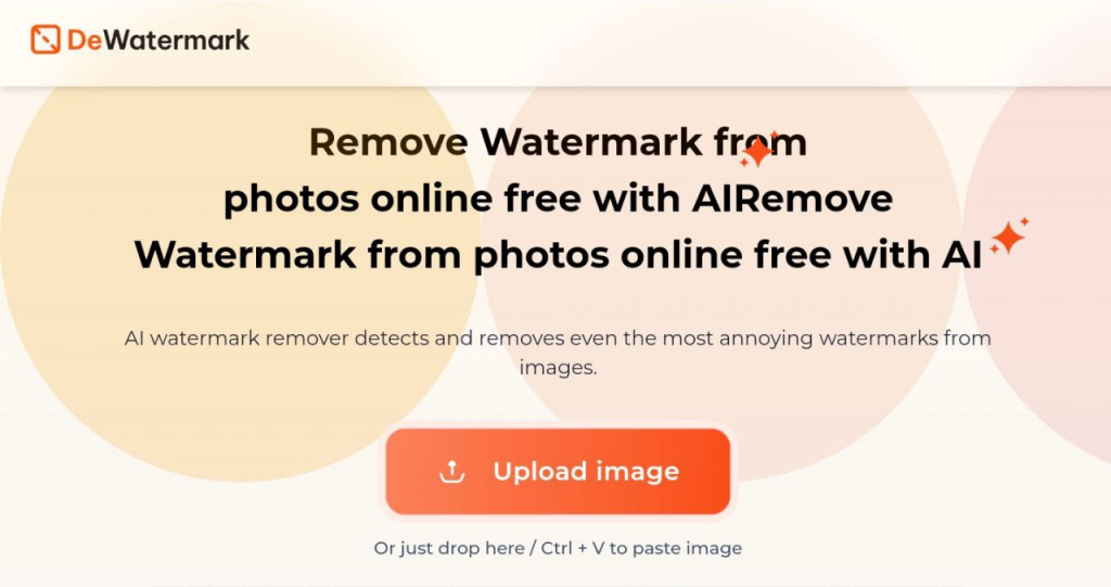 ☕️ DeWatermark - 一个免登陆在线 AI 图片去水印工具-橘子资源网