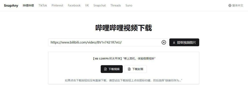 SnapAny - 多平台视频/图片下载工具-桔子资源网